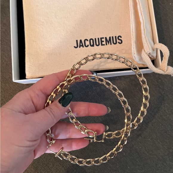 BNIB Jacquemus gold chain link hoops - Picture 3 of 4